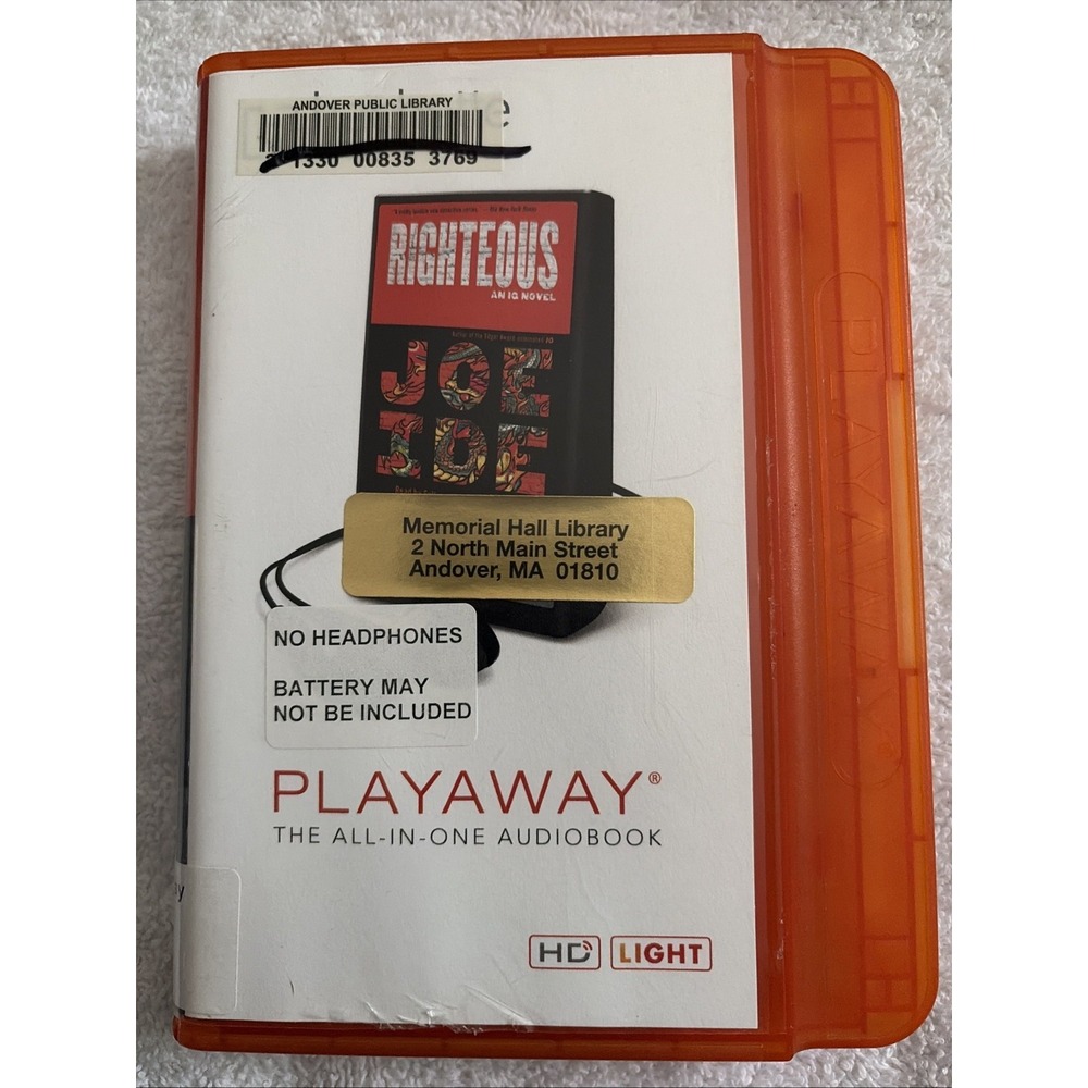 Joe Ide Righteous Playaway Audiobook IQ Novel Mystery Crime Ex Library